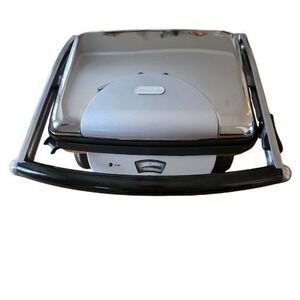 DeLonghi Electric Indoor Grill and Panini Maker Stainless Steel Healthy Cooking